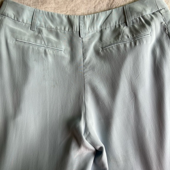 Rachel Zoe 100% Silk Light Blue Wide Leg Pants - Picture 9 of 16